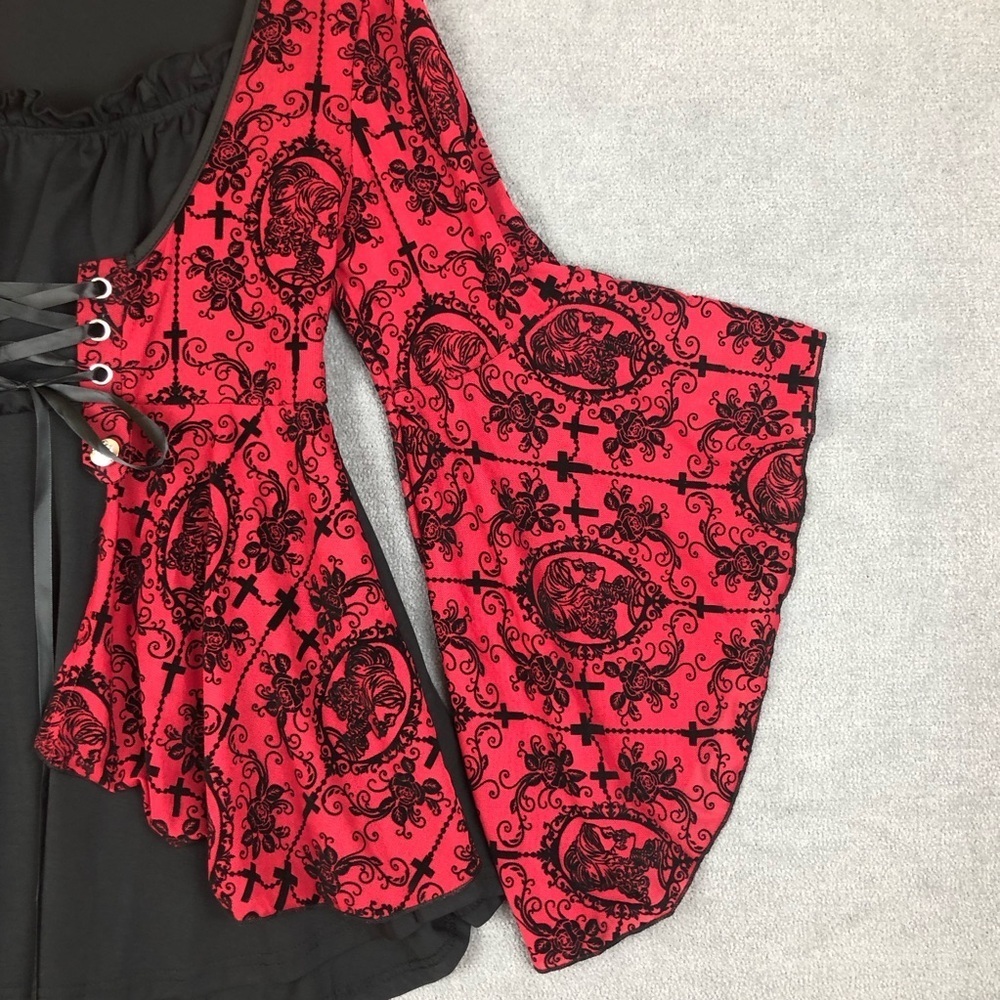 Rosegal long bell sleeve whimsigoth witchy top size M - Picture 6 of 10